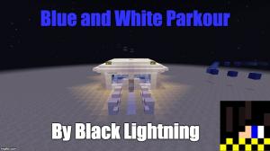 Unduh Blue and White Parkour untuk Minecraft 1.8