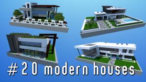 Unduh 20 Modern Houses Pack untuk Minecraft 1.7.10