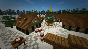 Unduh Santa's Christmas Village untuk Minecraft 1.12.2