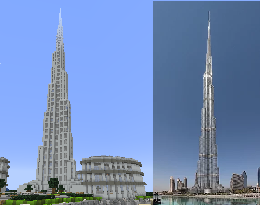Burj Khalifa dalam game vs Kehidupan nyata