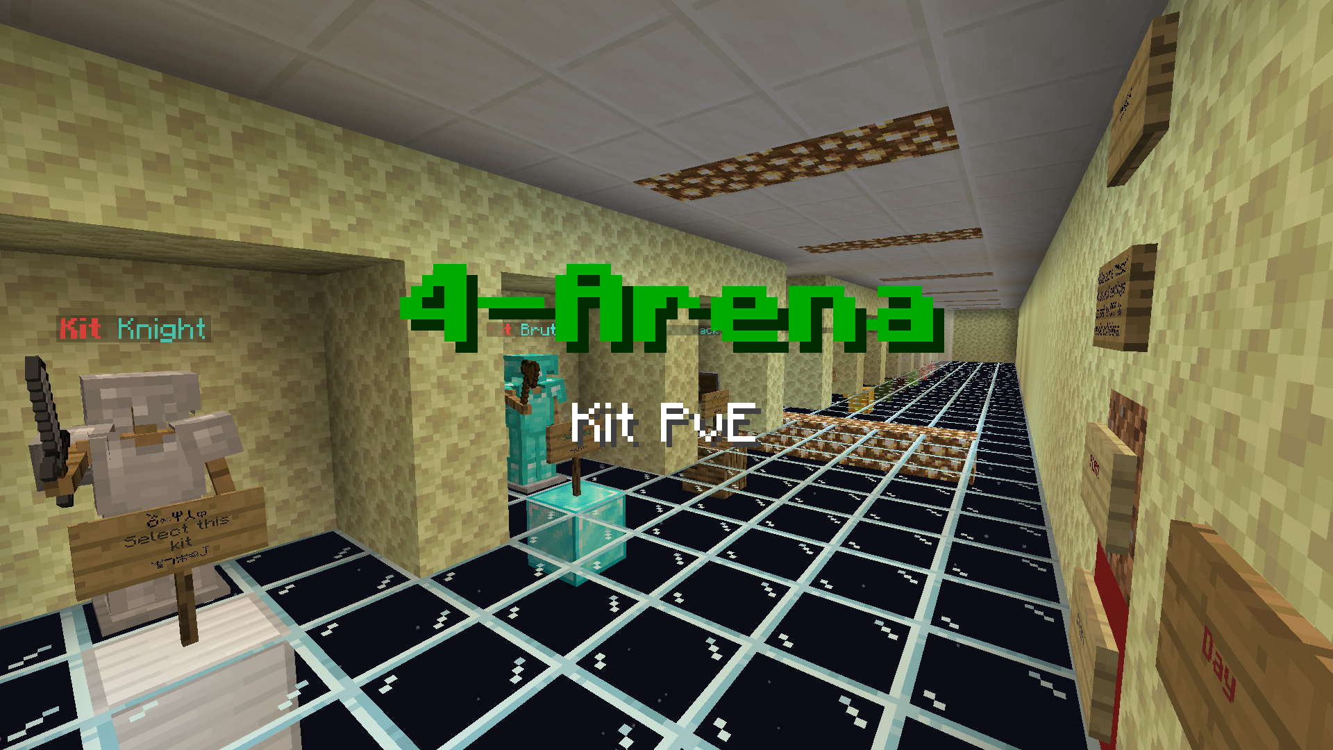 Unduh 4-Arena Kit PvE untuk Minecraft 1.14.3