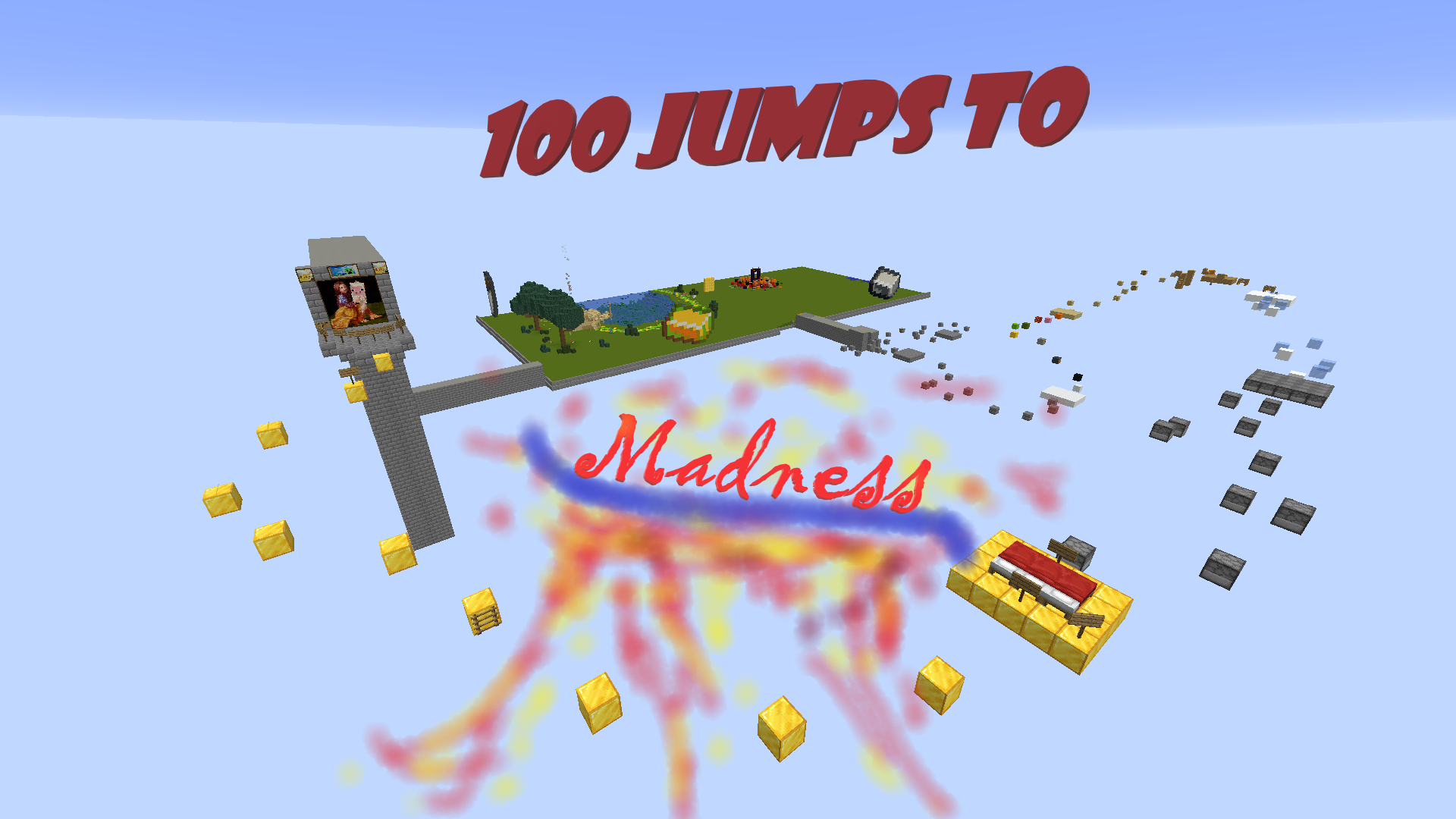 Unduh 100 Jumps to Madness untuk Minecraft 1.15.2