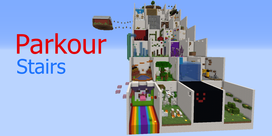 Unduh Parkour Stairs untuk Minecraft 1.16.5