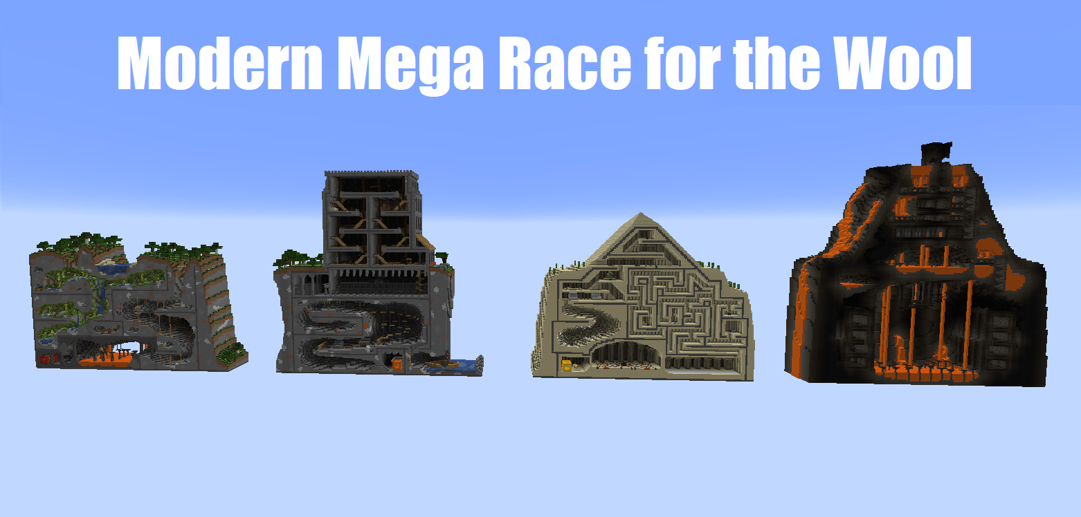 Unduh Modern Mega Race for the Wool 1.0 untuk Minecraft 1.18.1
